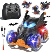Remote Control Car, Rechargeable RC Stunt Car with 360 Flips, 2.4Ghz RC Car with Cool Light for 3-6 7-10 Year Old Kids Birthday Gift