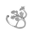 thumbnail image 2 of WREESH Bague Diamant Feuille de Papillon Fleur Dernière Tendance pour Femmes, 2 of 2
