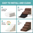 thumbnail image 4 of Dog Stairs for Small Dogs .” H Pet Step with Leakproof Cover High Density Foam Cat Ramp for Couch Sofa or Chair Lightweight Durable Comfort .x.x Step, 4 of 7