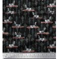 thumbnail image 1 of Soimoi Satin Silk Fabric Tree & Sloth Cartoon Print Fabric by The Yard 42 Inch Wide, 1 of 3