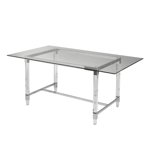 Samantha Dining Table, Silver