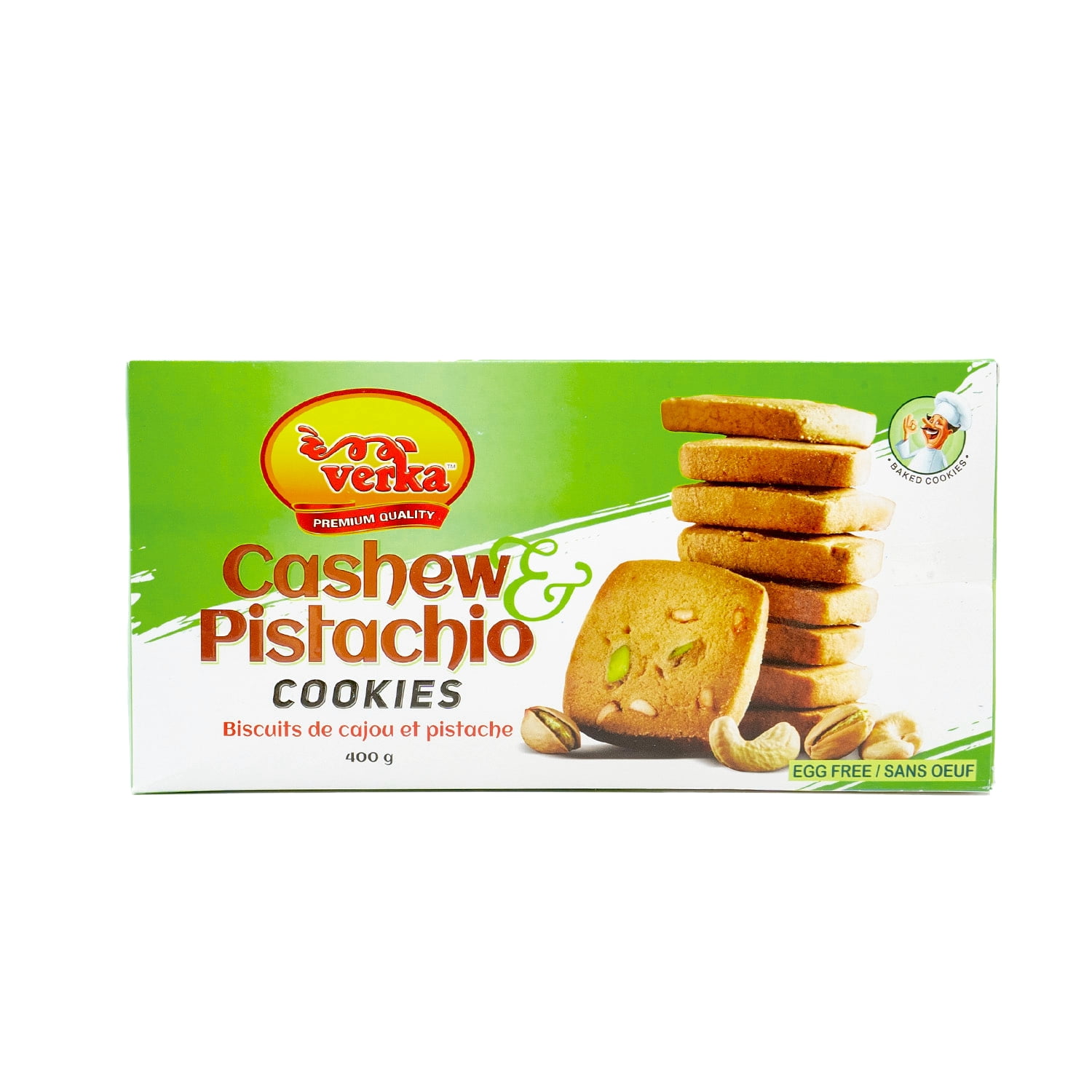 Verka Cashew Pistachio (Kaju Pista) Cookies, 400g