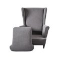 thumbnail image 1 of Transemion Refresh Look Of Wingback Chair Stylish And Practical Covers Made With Polyester Wing Chair Cover dark grey, 1 of 6