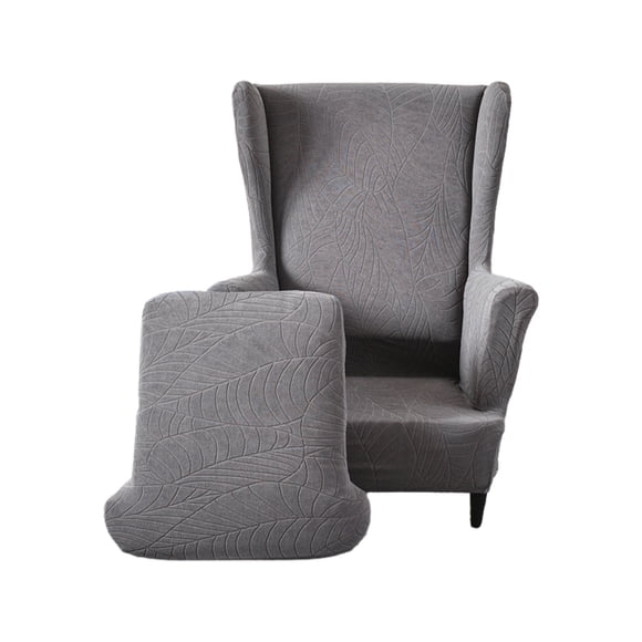 Xingzhi Stretch Wing Chair Cover For Fit Easy To Care For And Maintain High Elastic Wingback Chair Covers dark grey