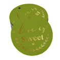 thumbnail image 1 of Inkdotpot 50 Pack Real Gold Foil Paper Tag Love Is Sweet Wedding Favor Hang Tag, 1 of 6