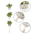 thumbnail image 3 of Plants Planter Flower Pot Hanging Rope Basket For Indoor, 3 of 4