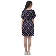 thumbnail image 4 of Moomaya Moss Georgette Bell Sleeves Short A-Line Printed Summer Dress For Women, 4 of 4