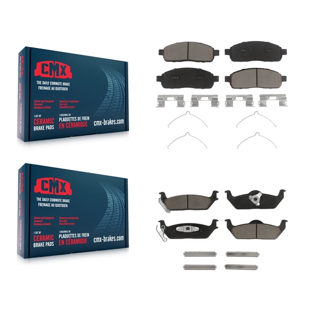 CMX Front Rear Ceramic Brake Pads Kit for Car Ford F-150 Lincoln Mark LT KCX-100231