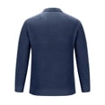 thumbnail image 4 of Rbaofujie Chandails d'Automne pour Hommes Mode Col en V Chaud Extérieur Manches Longues Chandail Tricoté Haut Chandail Col en V Bleu Foncé Chandails d'Automne, 4 of 5