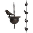 thumbnail image 2 of BKER Mobile Birds On Cups Rain Chain For Outside Rain Chains For Gutters Downspouts Dark Bronze, 2 of 5