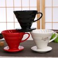 thumbnail image 2 of 1pc Ceramic Cone Shape Design Coffee Filter Cup Coffeepot Handmade Coffee Maker for Home Office (Black for 1-4 People Use), 2 of 8