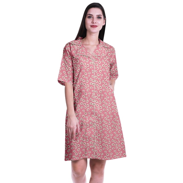 Moomaya Printed Womens Button Down Shirts Short Sleeve Shirts For Women-S-XXL