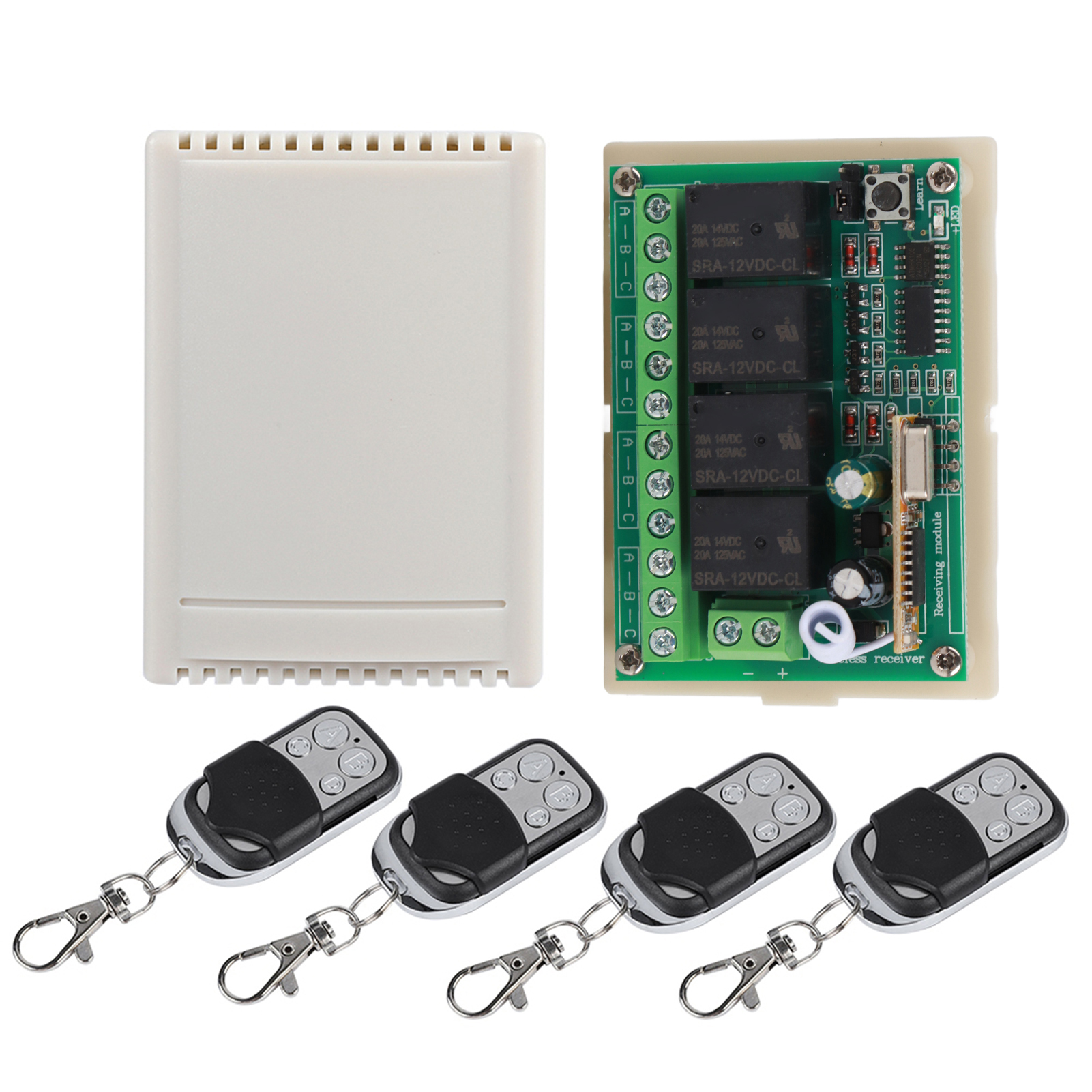 DEWIN Multi Function 4 Way Remote Control Switch Wireless Relay Switch Receiver Replacement