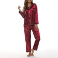 thumbnail image 2 of Ensemble de Pyjama pour Femmes Pantalon Ensemble Mode pour Femmes Tenue d'Intérieur Pyjama Femme Ensemble Deux Pièces Manches Longues Pantalon Ensemble de Pyjama Tenue d'Intérieur, 2 of 4