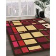 thumbnail image 3 of Ahgly Company Tapis d'Intérieur Lavable en Machine Carré Transitionnel Bronze Brun, 4 Pieds Carré, 3 of 7