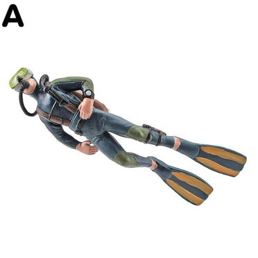Figurines en Résine Modèle Kit de Garage Plongeur et Figurines de Poisson Poupée. Jouets 3D N2D3