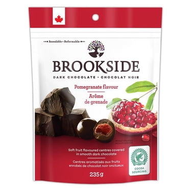 BROOKSIDE Dark Chocolate, Pomegranate Flavour, Made in Canada, 235g