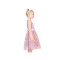 thumbnail image 2 of Robe Fille Multicolore Arc-en-Ciel à Pois Rétro Tulle Violet Robe de Soirée 10 Ans, 2 of 8