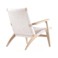 thumbnail image 2 of Lavaca Lounge Chair White-Natural with solid ash wood and rattan weave, 2 of 3
