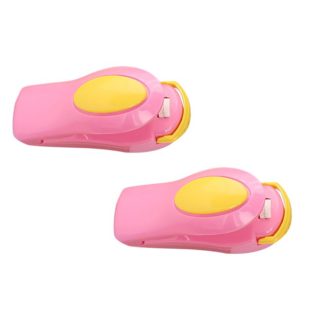 Oleegame 2PC Sealing Machine Hand Pressure Mini Portable Plastic Bag Sealing Machine Pink