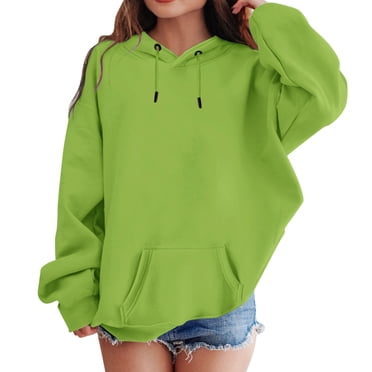YOUSNH Toddler Sweatshirt Kids Children Girls Boys Winter Long Sleeve Pocket Hoodie Tops Sweatshirt Clothes Solid Color Girls Hoodies Green 3-4 Years