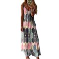 thumbnail image 1 of Nouveau Décontractée en Vrac Géométrique Impression Fronde Jupe Grande Taille Veste Plage Longue Robe de Femme, 1 of 5