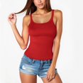 thumbnail image 2 of Yuyuzo Plus Size Tank Tops for Women Ribbed Knit Sleeveless Crop Tops Round Neck Slim Fitted Soft Base Layer Camis Tees, 2 of 5