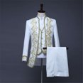 thumbnail image 2 of XZNGL Mens Suit Pants Mens European Style Court Costumes Military Uniforms Performances Suit, 2 of 9