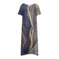 thumbnail image 3 of Cameland Robe d'Été pour Femme Décontractée à Col en V avec Boutons, Manches Courtes, Imprimée, Coupe Évasée, avec Poche, 3 of 4