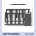 thumbnail image 4 of Lit de Bébé 5-en-1 avec Table à Langer Attachée Portofino de Storkcraft, Gris, 4 of 15