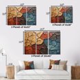 thumbnail image 4 of Designart Tree Redbrown framed wall art decor, Tree Redbrown framed wall Art, Blue Beige Abstract Redbrown Tree composition , Traditional White Framed Wall Art, White Color Frame, 4 of 5