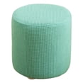 thumbnail image 2 of Housse de Tabouret en Velours, Pouf Rond Ottoman Chaise en Polyester Doux, Pouf Antipoussière Vert Pâle, 2 of 8