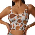 thumbnail image 1 of Balery Pinecone Autumn Pattern Pattern Racerback Sports Bras for Women - Padded Seamless High Impact Support for Yoga Gym Workout Fitness-X-Large, 1 of 8