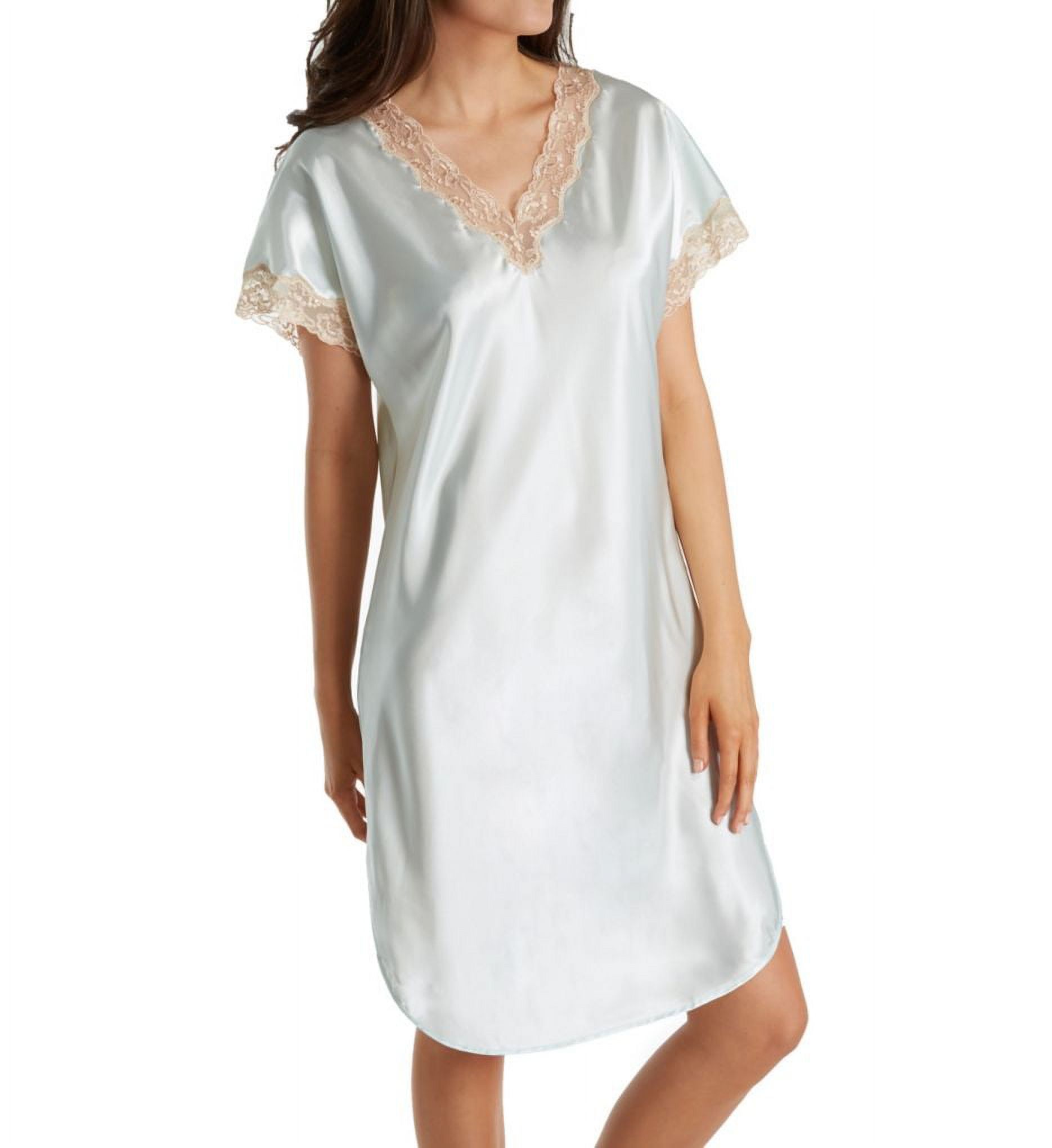 Robe de Nuit pour Femmes Shadowline 4503 Charming Charmeuse (Menthe 3X)
