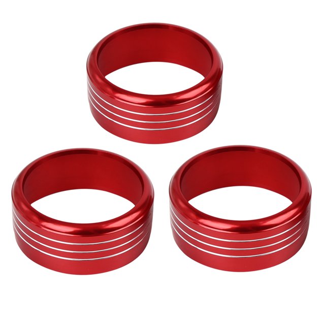 3pcs Aluminum Alloy Car AC Climate Control Ring Knob Trim Cover for Subaru Impreza