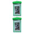 thumbnail image 2 of Transemion Waterproof Underwater Case Cover Bag Dry Pouch for Mobile Phone green 2Set, 2 of 6