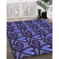 thumbnail image 3 of Ahgly Tapis d'Intérieur Lavable en Machine Carré Transitionnel Bleu, 6 Pieds Carré, 3 of 7