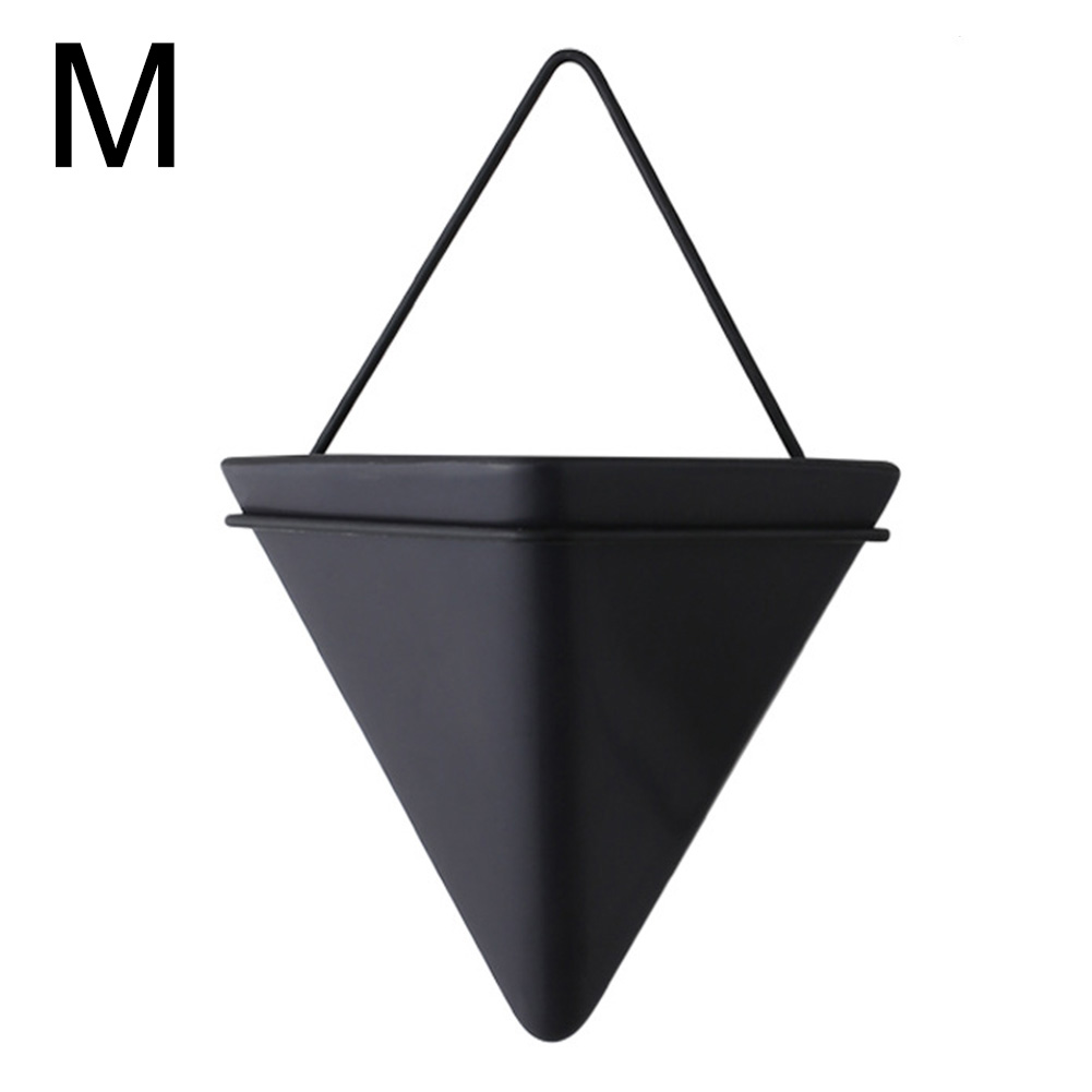 CAROOTU Simple Container Iron Vases Ceramic Self Water-Absorbing Planter Nordic Succulent Plant Wall Mounted
