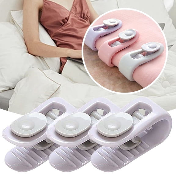Cqxid Étui de Rangement à Moins de 5 $ Maison et Jardin Rangement Textile pour la Maison Lot de 10 Attaches Sans Épingle pour Draps Conception à Prise pour Pouce Améliorée pour Fixer Couvertures et Couettes et Réutilisable