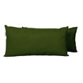 thumbnail image 2 of Vargottam Indoor/Outdoor Polyester Fabric Lumbar Pillow With Insert, All-Weather Waterproof Decorative Throw Pillow for Patio Furniture-Set of 2 - Dark Green, 2 of 7