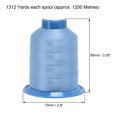thumbnail image 2 of Unique Bargains 1312 Yards 210D/0.32mm Extra Strong Bonded Polyester Threads (Light Blue, 2 Pack), 2 of 4