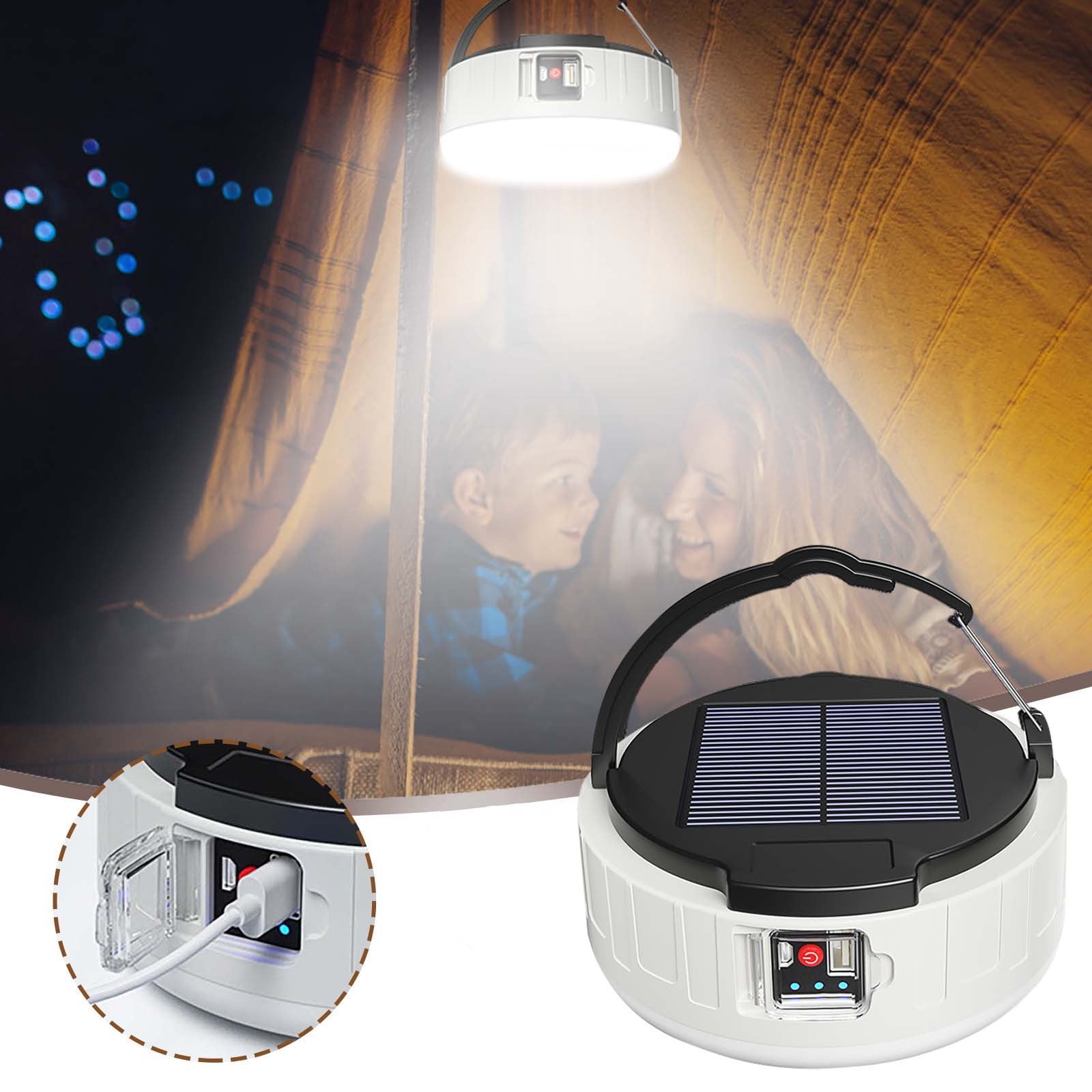 Rvkxad Solar Usb Camping Lantern, Rechargeable Hanging Tent Light With Remote, Outdoor Emergency Charging Light, Camping Light