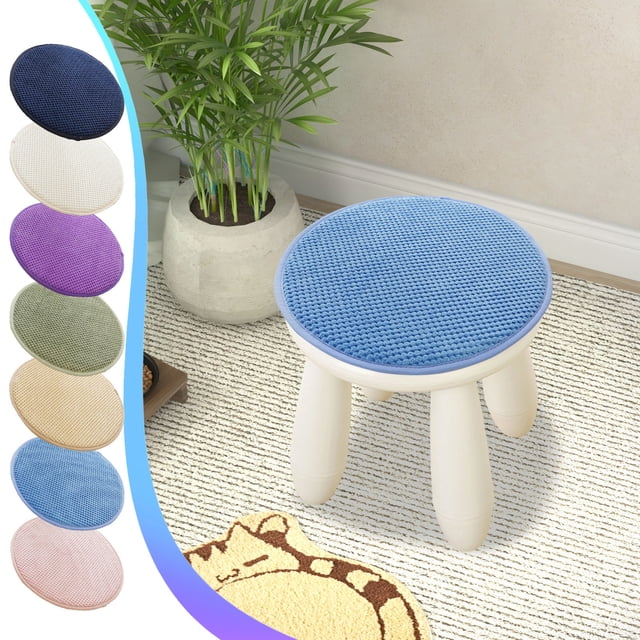 Sentmoon Seat Support Cushion Work Chair Cushion Solid Wood Round Stool Chair Ccushion Fours Seasons Thickening Cushion Round Sponge Stool Seat Cushion Thickening for Summer Heat