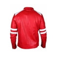 thumbnail image 2 of Veste de Motard en Cuir Rouge Veste de Moto en Cuir pour Homme Veste en Cuir Rouge pour Homme Café Racer Veste de Moto en Cuir Veste de Motard en Cuir Taille TG, 2 of 4