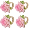 thumbnail image 2 of Sales Today Clearance! 4PCS Rose Flower Napkin Rings, Artificial Flower Napkin Holders, Serviette Buckles for Table Setting, Wedding Party Decor, Elegant Dinnerware Accessories, 2 of 3