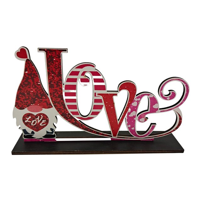 AMERTEER Décorations en Bois pour la Saint-Valentin Décorations de Table Décorations de Fête