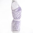 thumbnail image 4 of Women 2PCS Lingerie Set Slim Solid Sling Crop Top Short Elastic Band Pants, 4 of 9