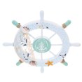 thumbnail image 2 of MLINS Nautical Beach Wooden Boat Ship Steering Wheel Fishing Net Shell Home Wall Decor (Swim ring), 2 of 6