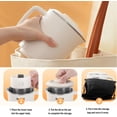 thumbnail image 4 of Portable Foldable Electric Kettle, 800ML Stainless Steel Tea Brewer with Temperature Control, Portable Small Tea Kettle for Travel Camping Use 5 Min Fast Boiling (316), 4 of 6