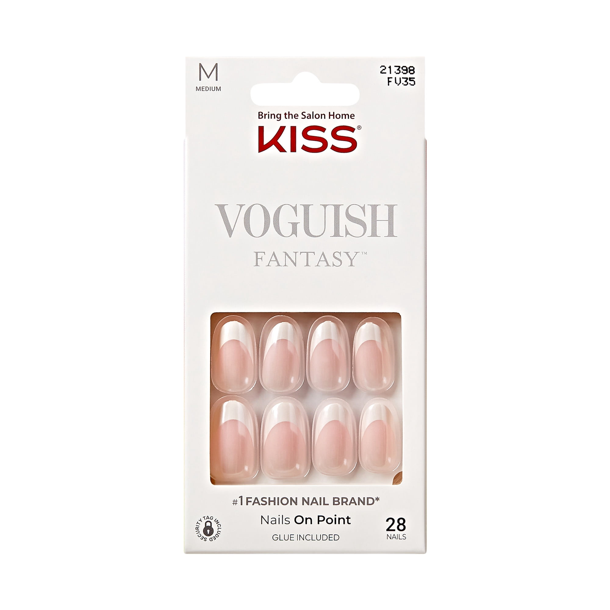 KISS Voguish Fantasy - Golden Warmth, White, Oval, Medium